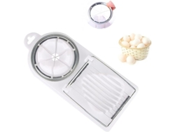 Cortador de huevos manual Rebe de acero inoxidable con base de plástico para huevos, frutas y verduras.