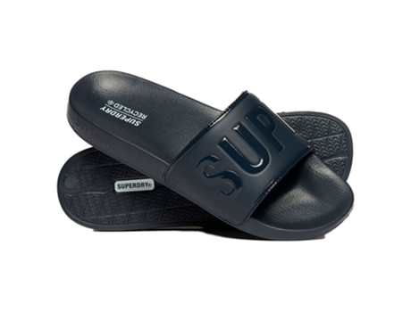 Code Core Chanclas Veganas para Piscina Azul EU 42-43 Hombre SUPERDRY