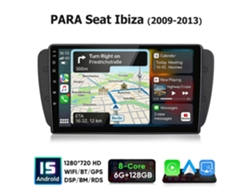 Rádio Carro 9 Polegadas Hexinex Android 15 8 Núcleos 6gb+128gb Wifi Para Seat Ibiza 2009-2013 Bt Carplay Android Auto