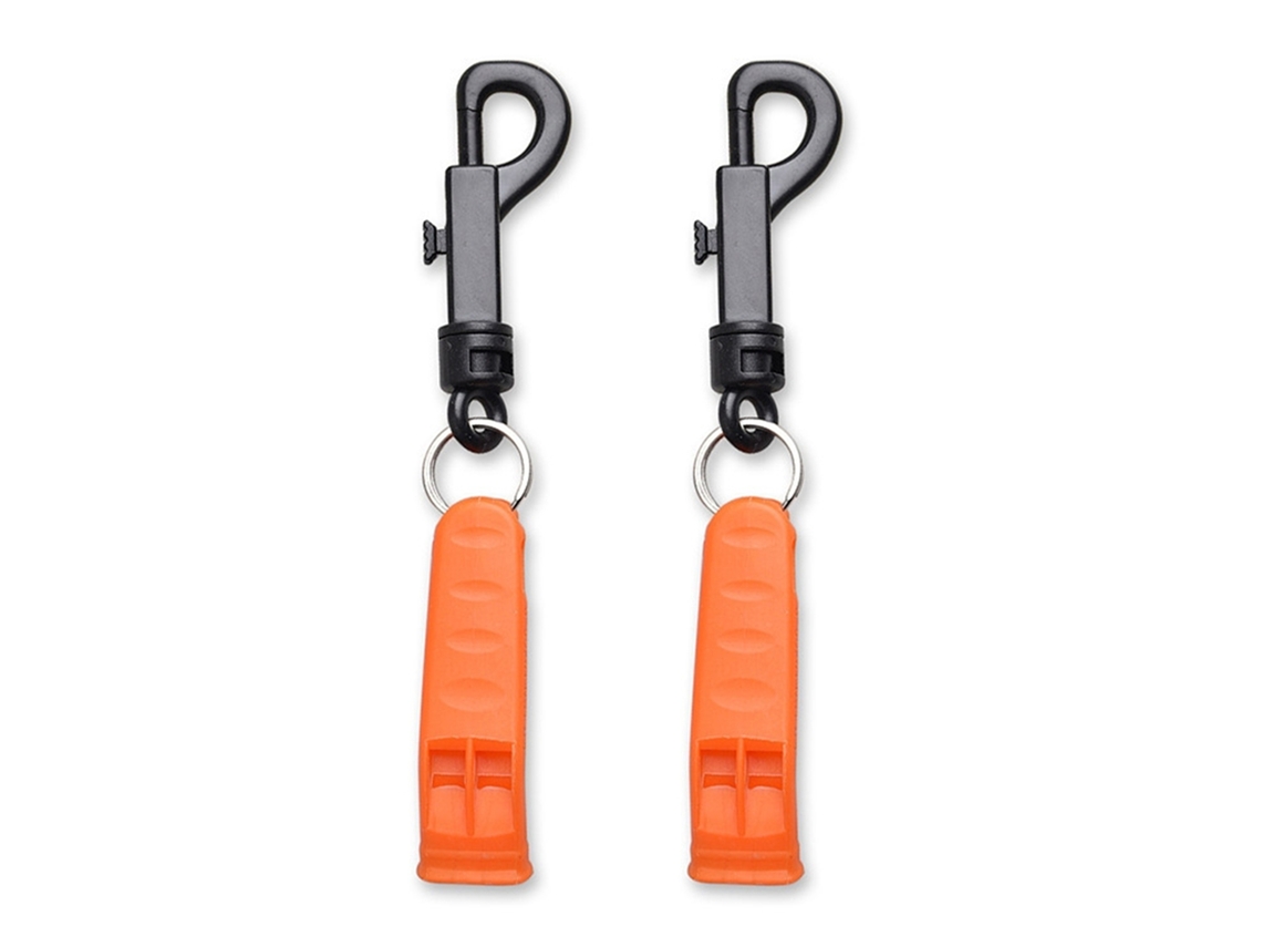 2pcs Silbato De Emergencia Sobrevivencia Con Gancho Para Camping Senderismo Outdoor Seguridad