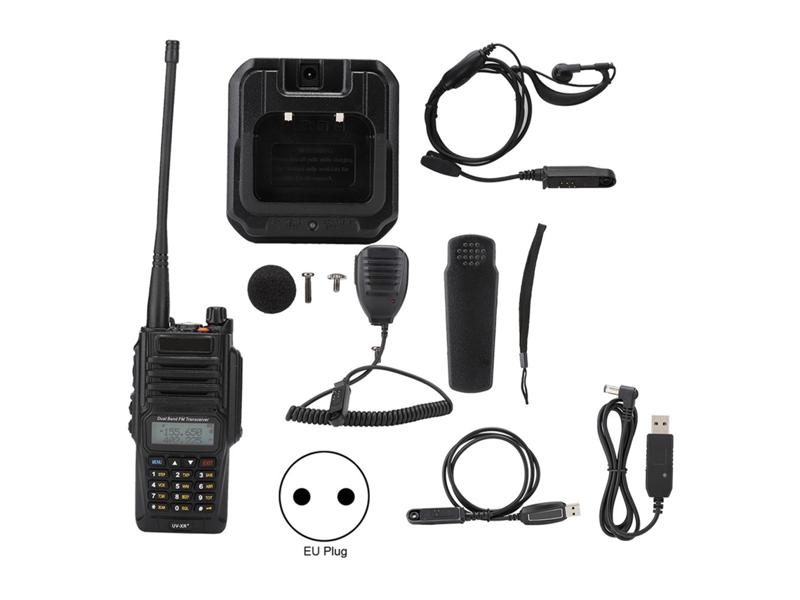 Micrófono y auriculares para radio walkie-talkie UV XR Plus (frecuencia y USB)