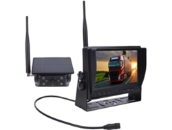 Cámara De Visión Trasera Magnética Solar De 7 Pulgadas Y 1080p Para Vehículos Recreativos Con Ángulo Amplio De 150°.
