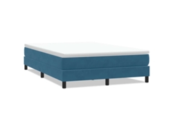 Maison Exclusive - Cama Box Spring Sin Colchón Terciopelo Azul Oscuro 160x210 Cm