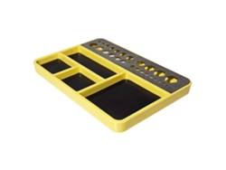 Estante magnético para piezas de reparación de coches RC con amplio espacio para tornillos, tuercas, brocas y herramientas.