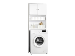 Estante de baño, diseño elegante, amplio espacio de almacenamiento, blanco OEM