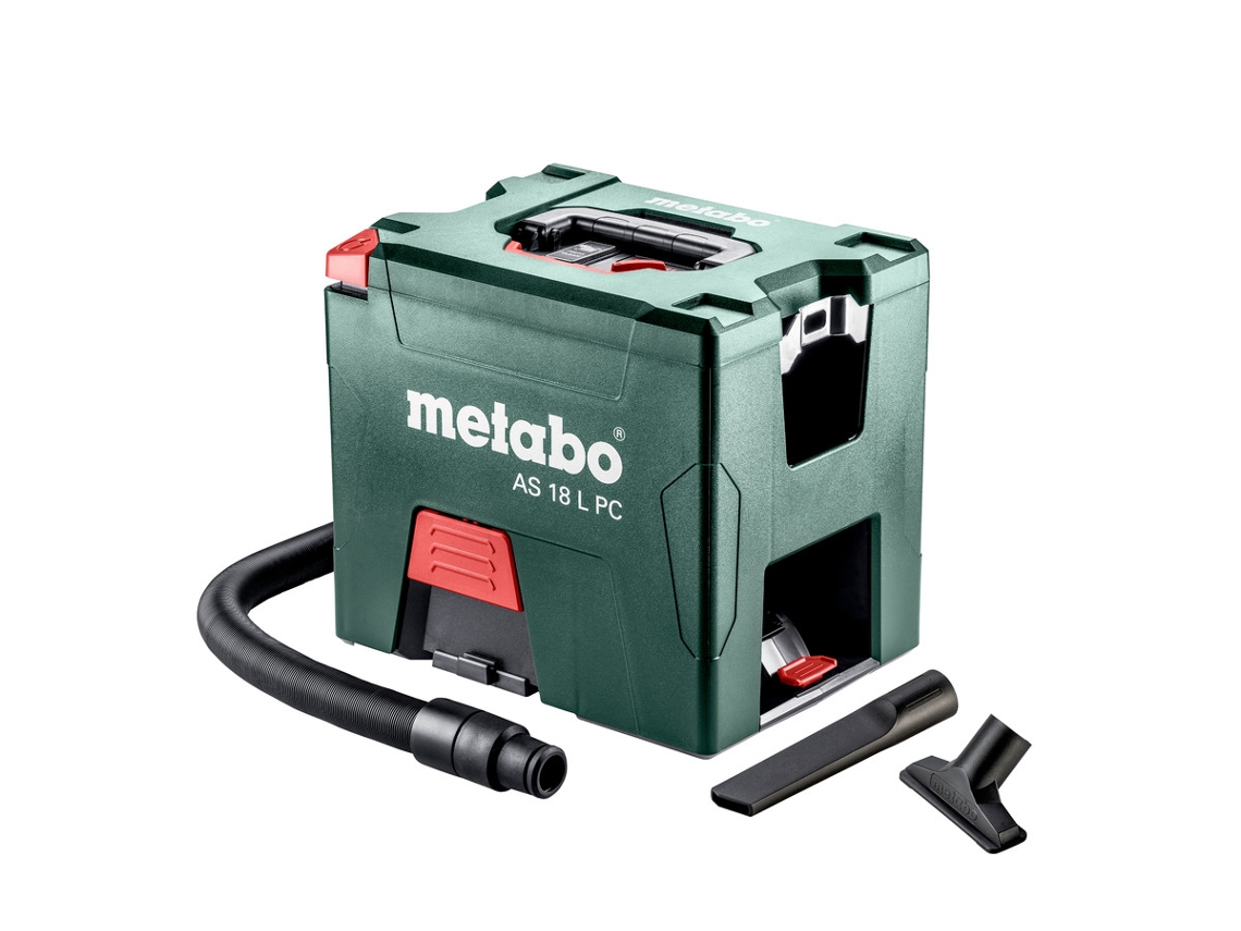 Metabo AS 18 L PC Aspirador de batería/18V Ion de litio; Cartón; con limpieza manual del filtro