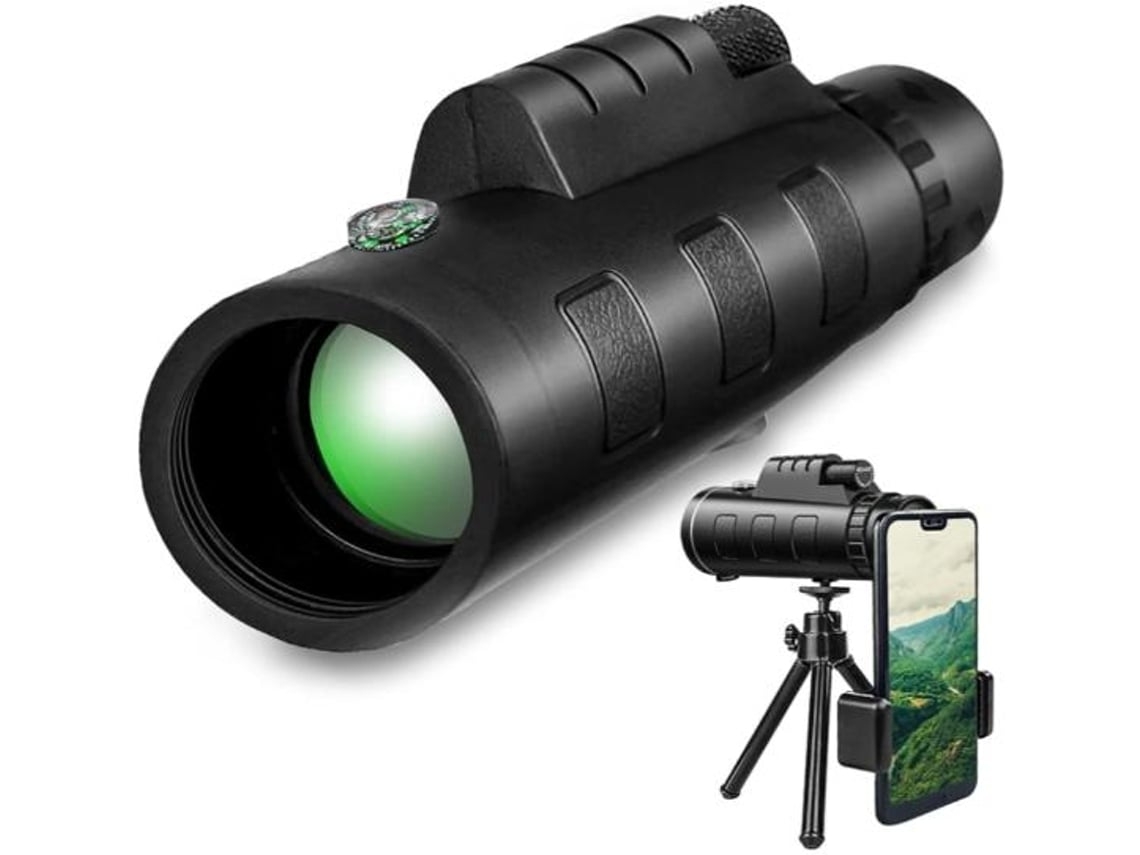 Telescópio Monocular 40x60 Prisma Ba4 De Alta Potência À Prova Dágua Escopo Monocular Compacto Para Observação De Pássaros Preto Saisiyiky