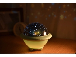 Proyector de luz nocturna OVNI, iluminación decorativa USB, luces de estrellas con sonido, control remoto, proyector giratorio, lámpara de mesa, regalo para niños