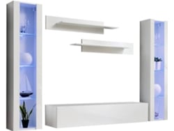 Conjunto de Muebles de TV MÓVEIS BONITOS Nora (Blanco - 260x40x160 cm)