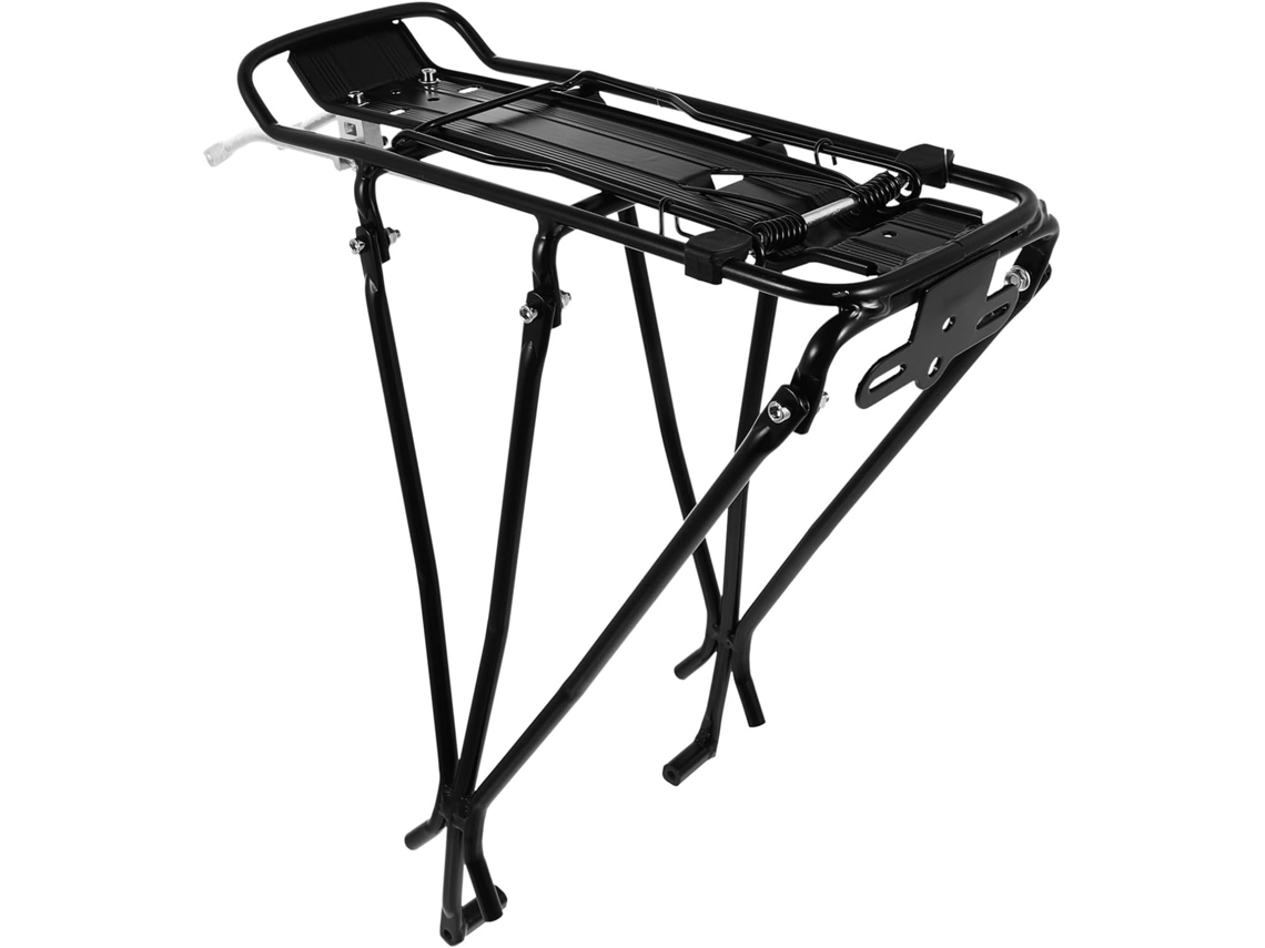 Portaequipajes trasero para bicicleta de aleación de aluminio negro