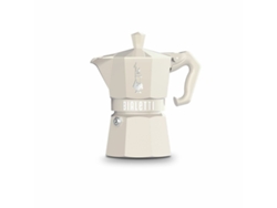 Cafetera italiana Bialetti Moka Exclusive Creme, aluminio, 3 tazas, VETONEK