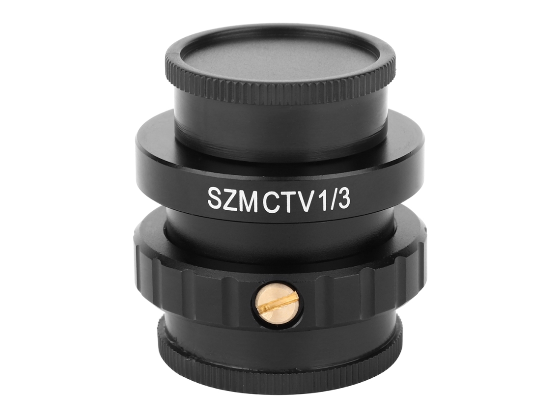 Adaptador de lente SZMCTV de 1/3 con montura C para cámara de vídeo de microscopio, aumento de 3x, sin marca.