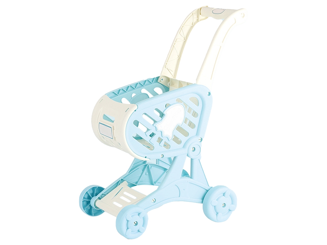 Carrito De Compras Infantil De Juguete, Simulador De Supermercado, Plástico, Seguro, Azul.