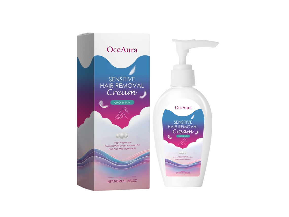 Crema depilatoria suave Oceanaura para aclarar la piel