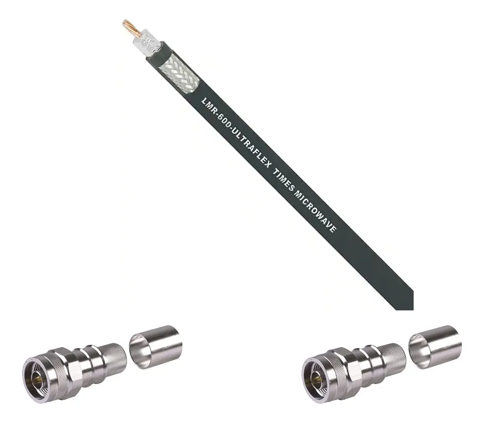 Cable Coaxial 1/2 Baja Pérdida, Lmr600 50 Ohms Con Conector