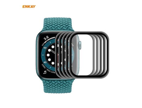 Apple Watch 6/5/4/SE 44 mm 5 piezas Enkay Hat-Prince 3D Pantalla completa Borde suave + Película protectora de pantalla PMMA HD