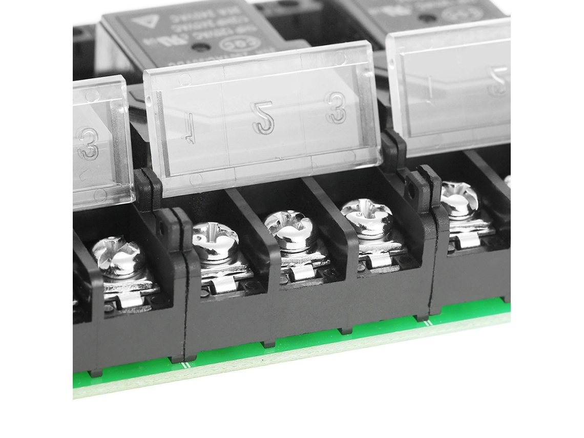 Módulo de relé de 4 canales CC 12 V 30 A con aislamiento de optoacoplador y disparador alto/bajo