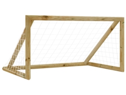 Portería de fútbol con red madera pino impregnada VIDAXL (160x80x100 cm)