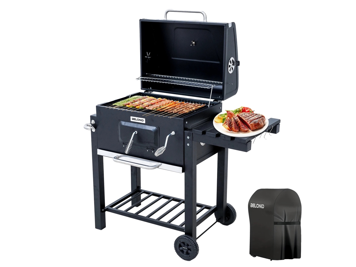 Parrilla para barbacoa, área de cocción extragrande, control de temperatura ajustable, color negro OEM
