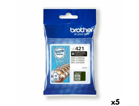 Cartucho de Tinta Original BROTHER LC421 (Negro - DCP-J1050DW - DCP-J1140DW - MFC-J1010DW)