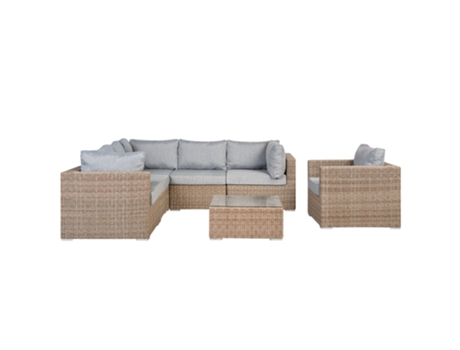 BELIANI (244 x 244 x 68 - Rattan Sinttico - Marrn)