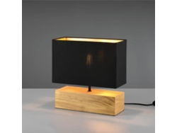 Lámpara de Mesa LÚZETE E28 (Madeira - Madera - Negro)