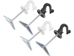 Ganchos Techo Resistentes Aleación Blanco Plegables Prácticos Juego 4 Colgar Decoración Almacenamiento
