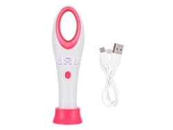 Mini ventilador USB sin aspas para secador de extensiones de pestañas, rojo y blanco.
