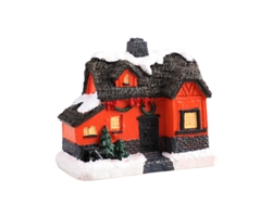 Pueblo navideño con casas iluminadas con LED, decoración interior y adornos navideños Siurn (w)
