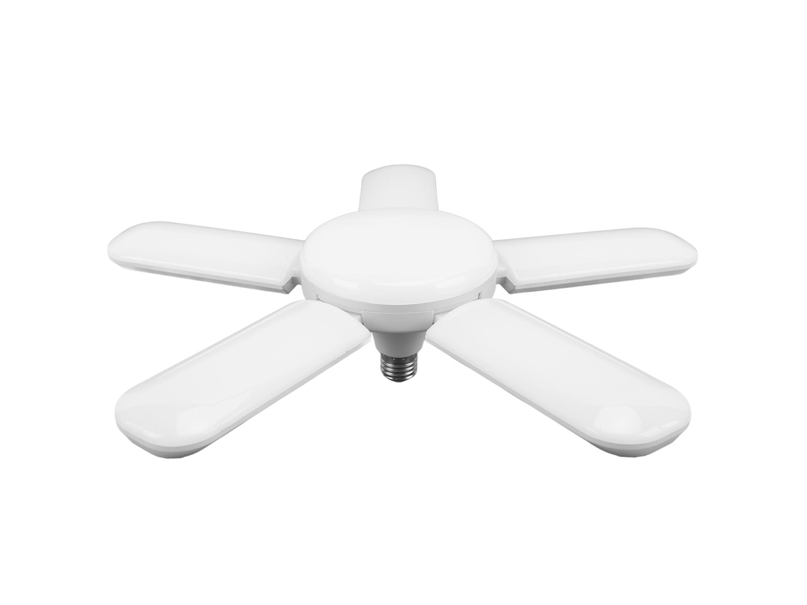 2026-lámpara Led Para Garaje 100w 8000lm Luces De Techo Con 5 Paneles Ajustables 6500k E26 E27 85-265v