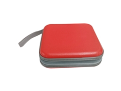 40 Pcs Capacidad Disco Cd Dvd Cartera Organizador De Almacenamiento Porta-caixa (rojo)
