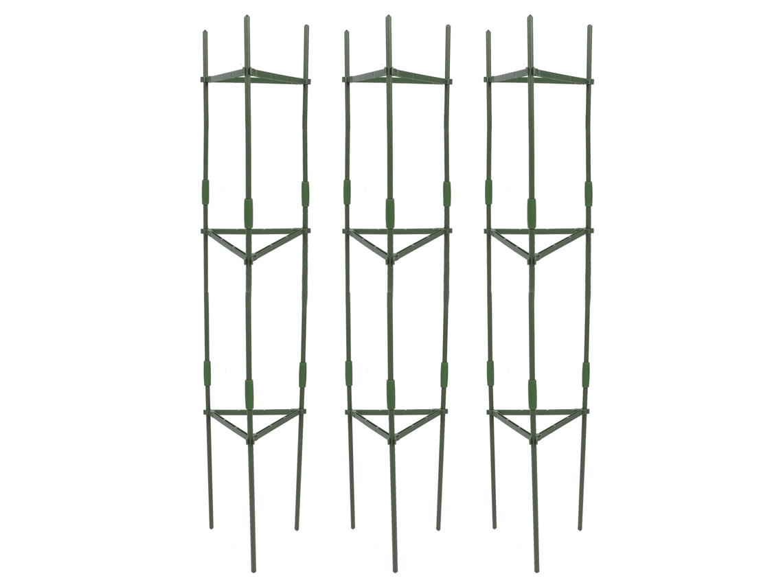 Jaulas triangulares para tomates para jardín y macetas de 120 cm