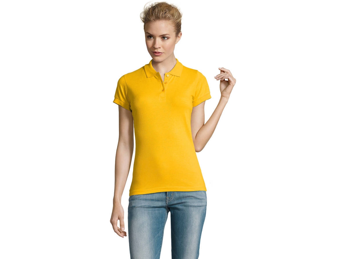 Polo sales amarillo mujer