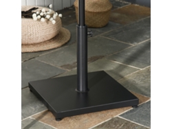 Base Pmm Capitali 18kg, para varillas de Ø35/38/48mm, 45x45x39cm, negra.