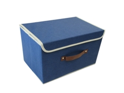 Caja de Organización Tapa Ropa Libros Azul (27x21x5cm) Kofihety