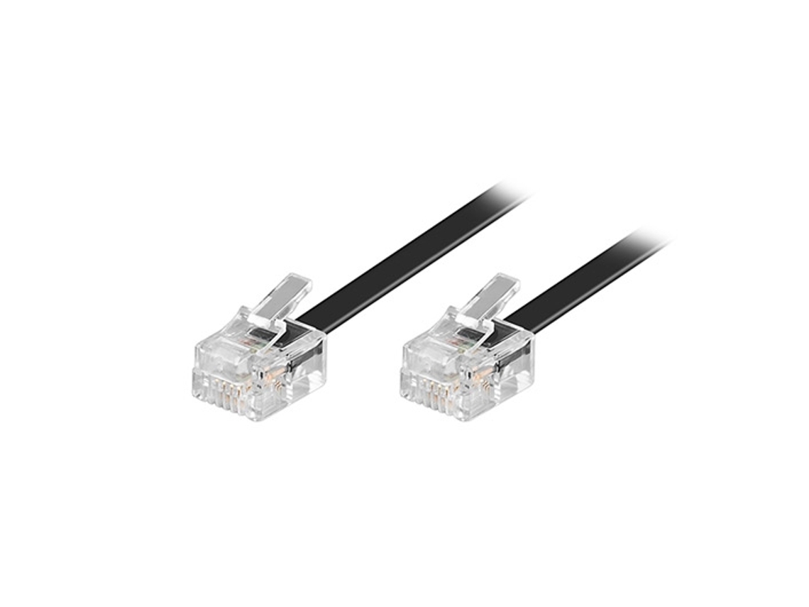 Cable Telefono GOOBAY Rj11 10M Negro