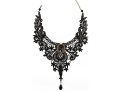 Ats-collar De Encaje Victoriano Gótico Sexy Hollow Collar De Encaje Negro Steampunk Cosplay