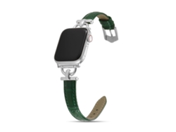 Correa de piel auténtica compatible con Apple Watch de 41 mm, 45 mm y 49 mm, con hebilla de anilla en D de metal para la Serie 8.