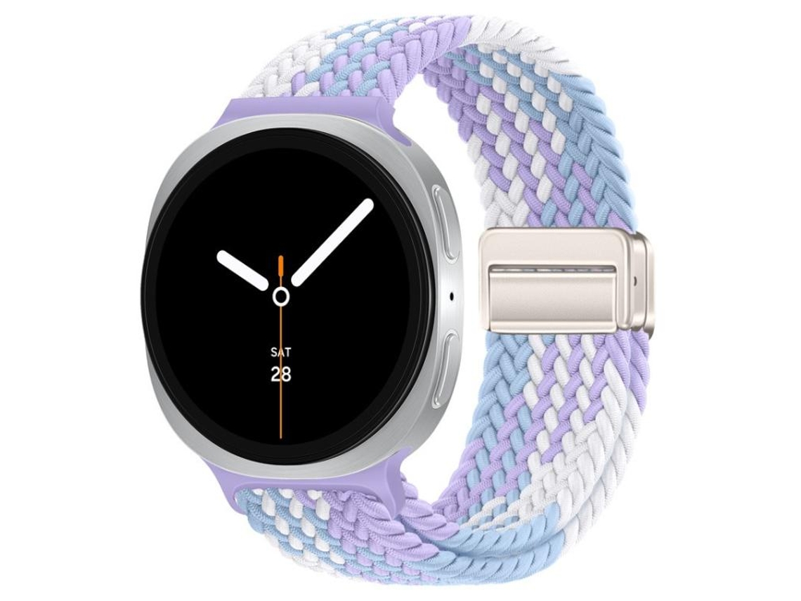 Correa clásica de nailon trenzado para Samsung Galaxy Watch 8/8 con hebilla magnética clásica CSYY