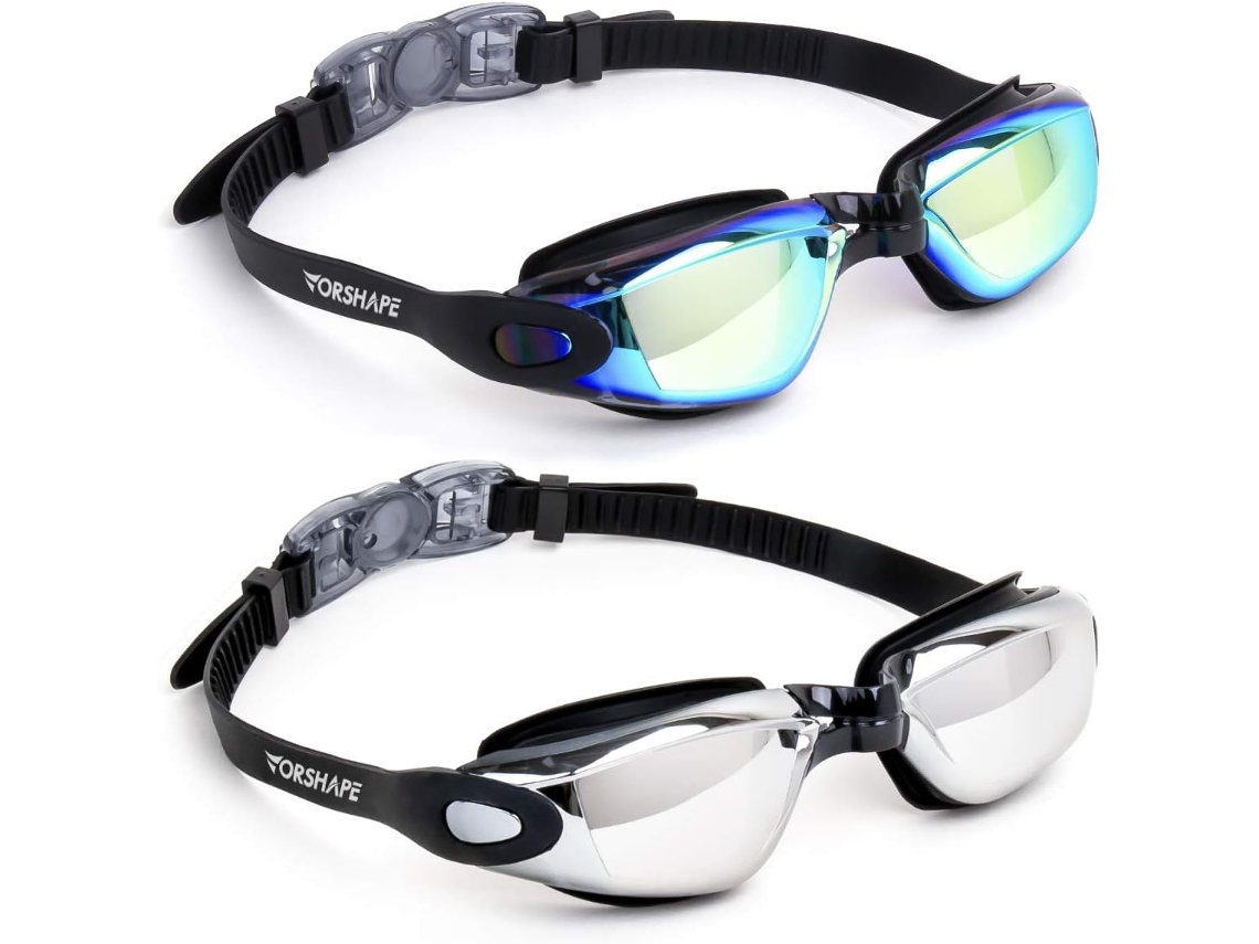 Gafas de natación para adultos y jóvenes, paquete de 2, antifugas