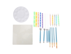 Kit De Ferramentas De Pintura Diy 26pcs Para Arte De Unhas E Artesanato Com Pincéis E Moldes