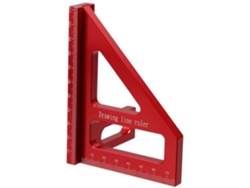 Regla De Ángulo Multifuncional Triangular De Aluminio De 45° Y 90°
