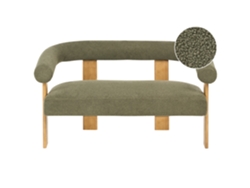 Sofá Beliani Ilbro de 2 Plazas Bouclé Verde 138x68x76