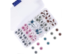 100 Piezas De Ojos De Plástico Para Muñecas, Ojos De Juguete Seguros De 12x6 Mm Para Manualidades.