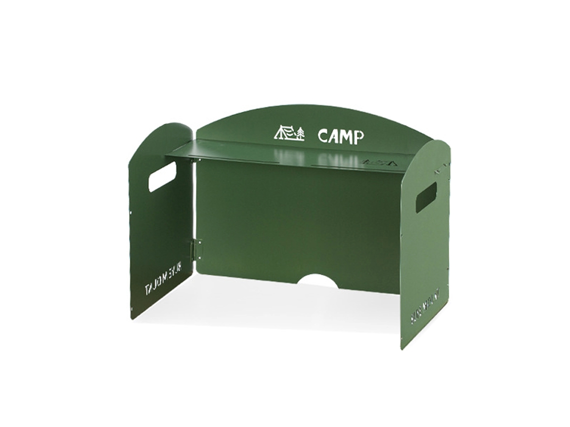 Estufa De Camping Plegable Portátil De Acero Al Carbono Con Paravientos Para Cocinar Al Aire Libre.