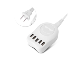 Cargador EOOCOO (enchufe dúplex inteligente con 5 puertos USB)