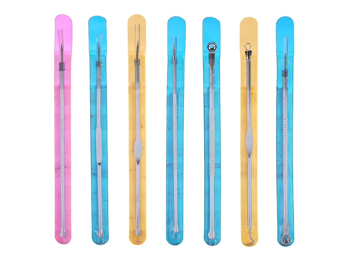 Kit extractor de acné con relleno facial, 7 piezas.