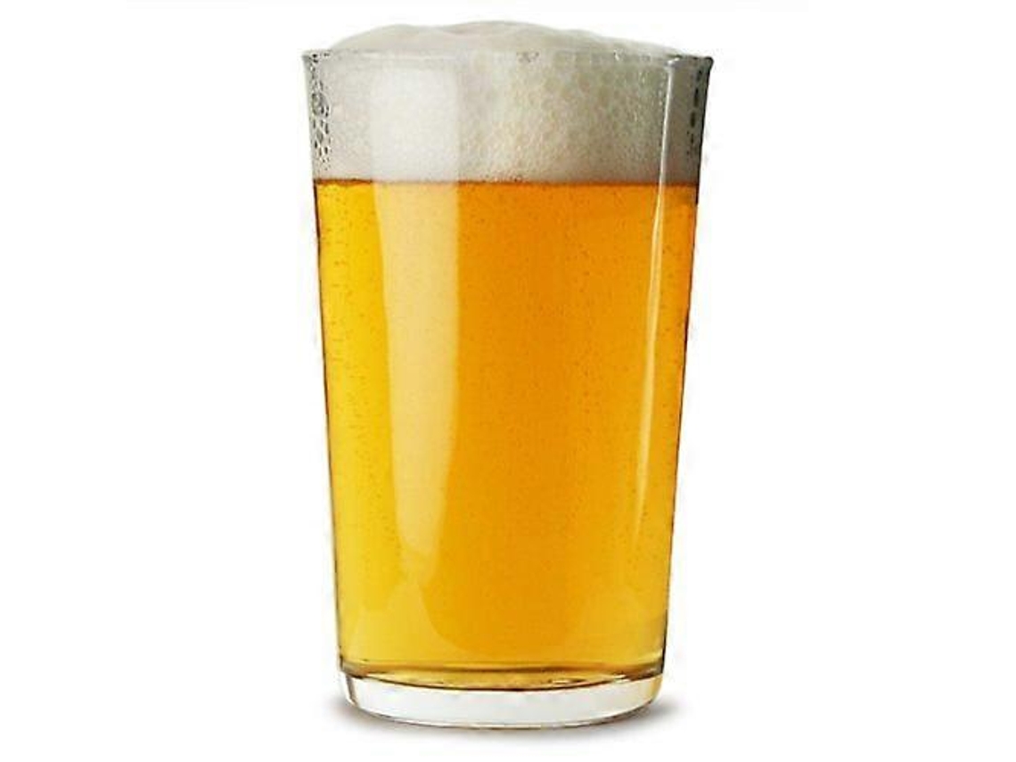 Juego de 6 vasos de cerveza de 591 ml (20 oz), con marcado CE, fabricados en vidrio templado resistente y con un diseño clásico.