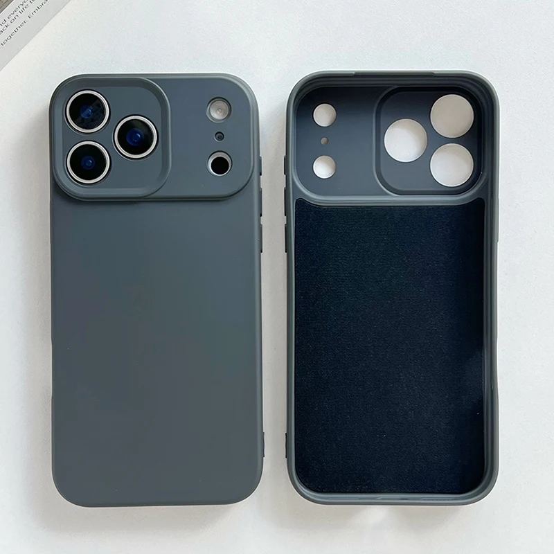 (iphone 14 Pro Negro) Funda De Silicona Líquida Para Iphone, Material Tpu Para Protección Contra Golpes.