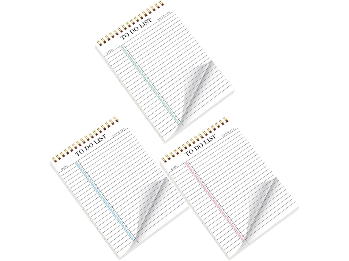 Juego De 3 Cuadernos Para Agenda Diaria, Agenda Semanal Y Lista De Tareas.
